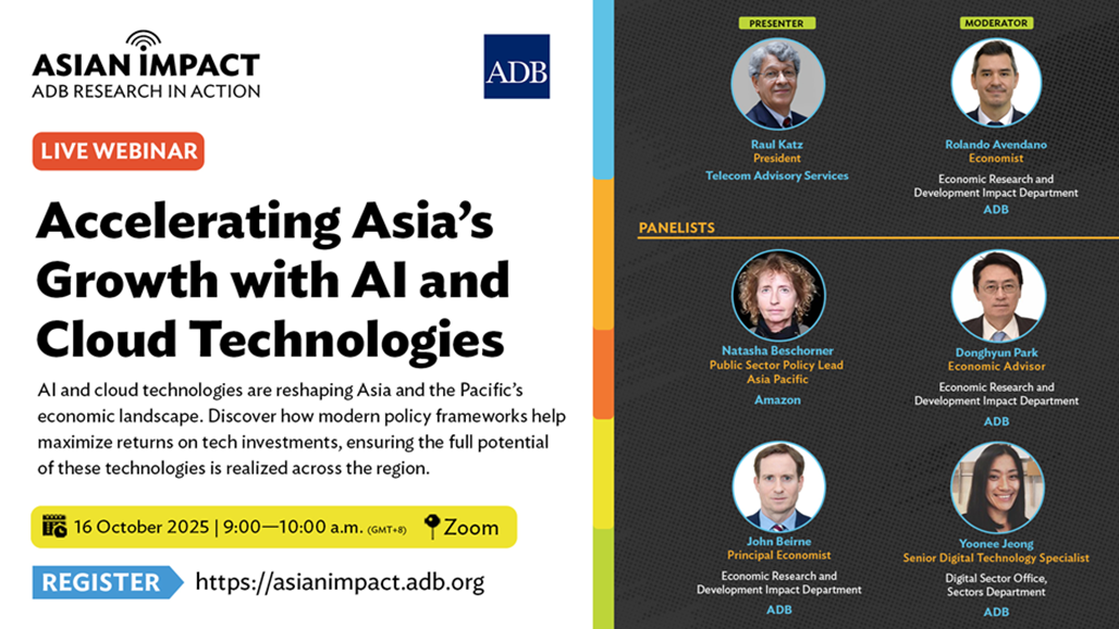 ADB webinar on Accelerating Asia’s Growth with AI and Cloud Technologies